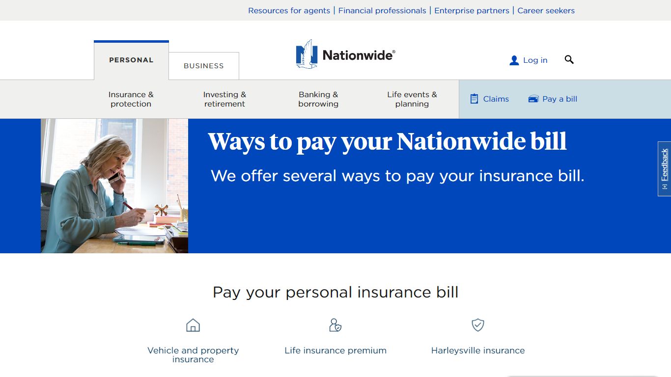 Pay Personal Insurance & Banking Bills Online – Nationwide