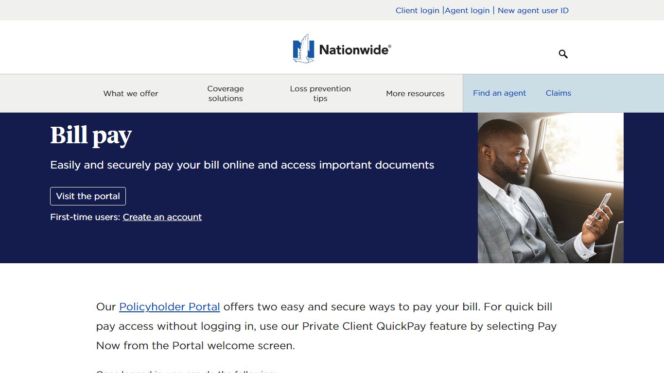 Pay Your Bill – Nationwide Private Client