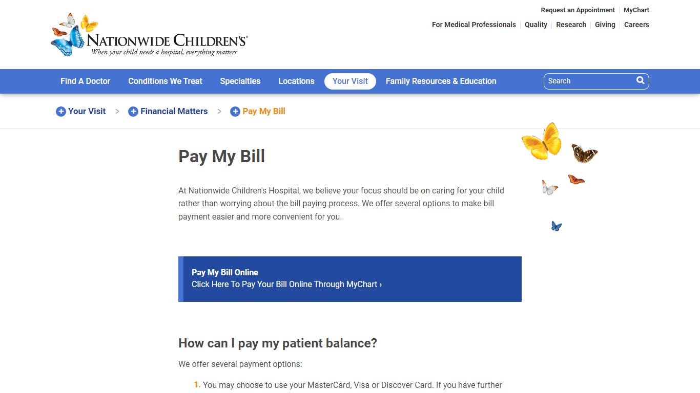 Pay My Bill - Nationwide Children's Hospital