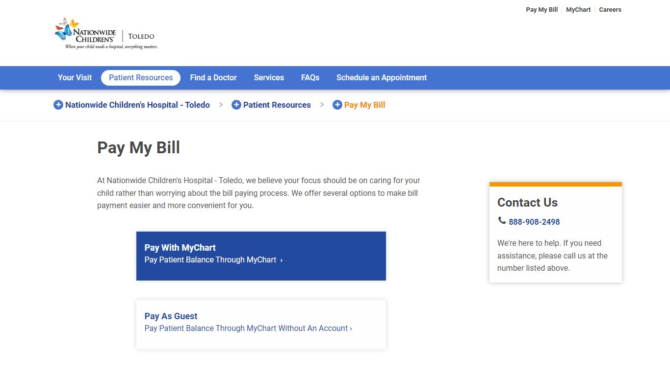 Pay My Bill - Nationwide Children's Hospital