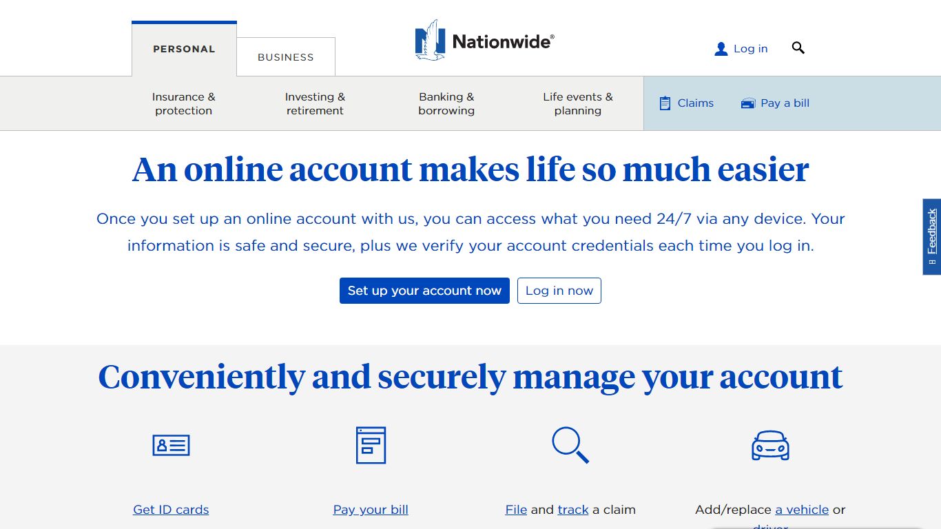 Online Insurance Account Access – Nationwide