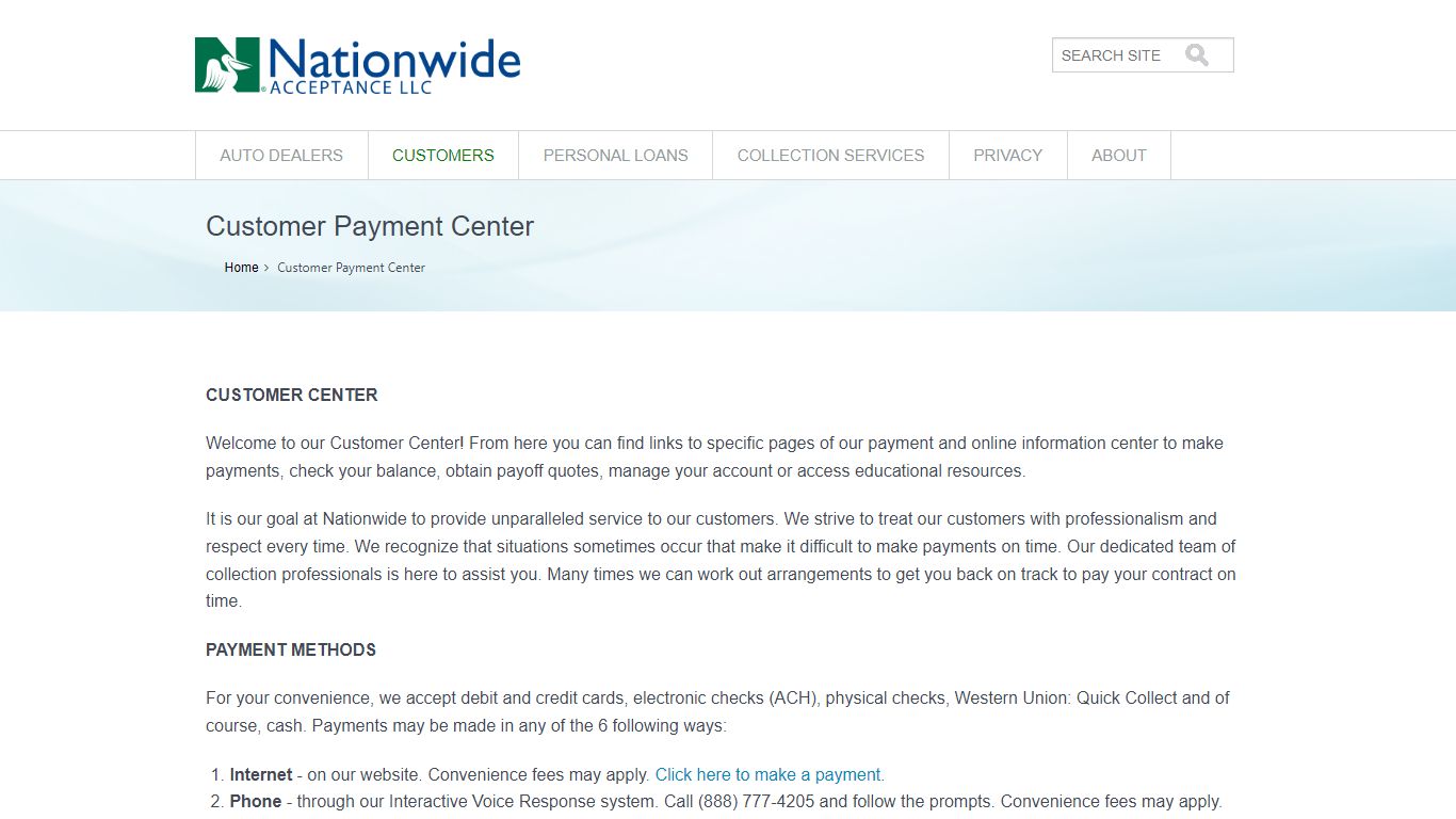 Customer Payment Center | Nationwide - nac-loans.com